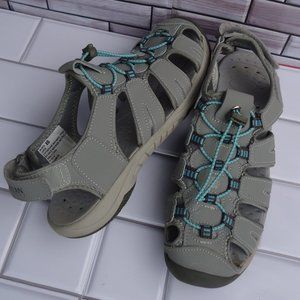SIZE 8. Magellan outdoors Sequoia Women's Water/Trail Hiking Sandals, Gray.